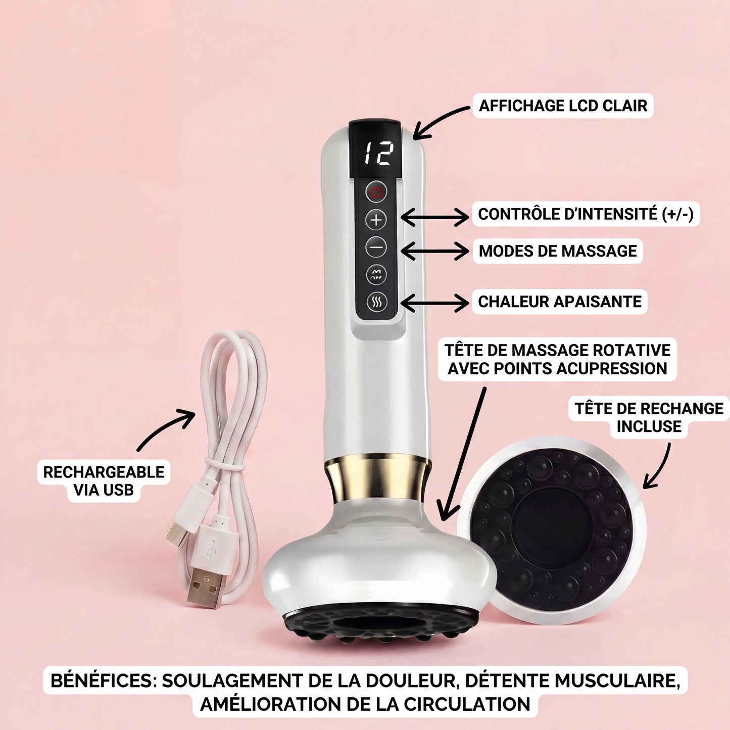 Dermaluxe - Stimulateur de Circulation Nusikana